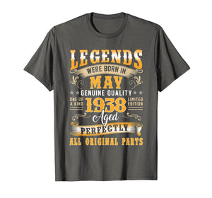 May 1938 81st Birthday Gift 81 Year Old Men Women Shirt