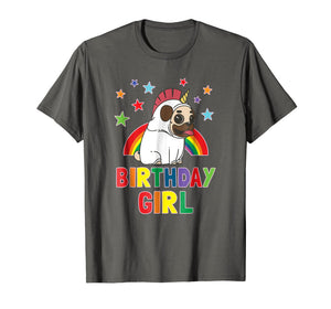 Girl Birthday Unicorn Pug B-day Party Kids T-Shirt Gift Idea