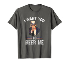 Load image into Gallery viewer, I Want You To Beer Me Funny Distressed Uncle Sam T-Shirt
