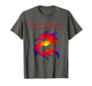 IMAGINE Fantasy Dragon Style T-shirt Great For Gift