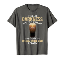 Load image into Gallery viewer, Hello Darkness My Old Friend Shamrock Beer Funny Gift Tshirt
