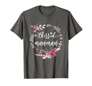 Blessed Mawmaw Shirt Thanksgiving Floral Funny Gift T-Shirt