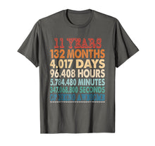 Load image into Gallery viewer, 11 Years Old 11th Bday Gifts Vintage Retro TShirt 132 Months
