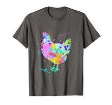 Load image into Gallery viewer, Chicken T-Shirt, Watercolor Splash Love Chickens Tee Shirt
