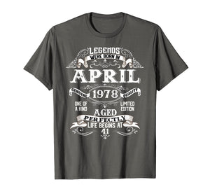 April 1978 41st Birthday Gift 41 Year Old For Men Women