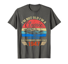 Load image into Gallery viewer, Classic 1947 shirt 72nd Birthday Gift Ideas for Men Women

