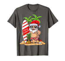 Load image into Gallery viewer, Christmas in July Santa Hawaiian Surfing T Shirt Summer Surf
