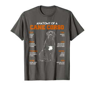 Anatomy Of A Cane Corso Dogs T Shirt Funny Gift