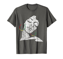 Load image into Gallery viewer, Distresed African black History month Afro woman t shirt tee
