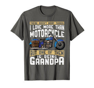 Mens Best Grandpa Biker Motorcycle T Shirt Gift For Grandfather