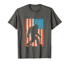 Load image into Gallery viewer, Bigfoot Sasquatch I Believe Tshirt with USA Distressed Flag
