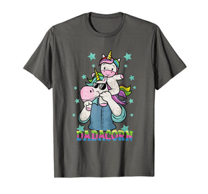 Dadacorn Unicorn Dad And Baby Fathers Day T-Shirt