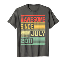 Load image into Gallery viewer, Awesome Since July 2011 Shirt Vintage 8th Birthday Gift Kid
