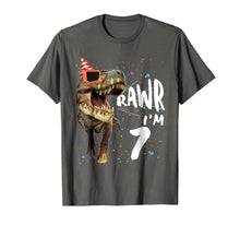 Load image into Gallery viewer, Rawr I'm 7 yrs old 7th Birthday T-Rex Dinosaur 2012 T-Shirt
