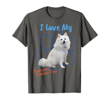 Load image into Gallery viewer, I Love My American Eskimo Dog Dog Lover Paw Print T-Shirt!
