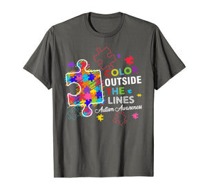 Autism Awareness T shirt Colour Outside The Line