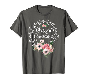 Blessed Grandma T-Shirt with floral, heart Mother's Day Gift