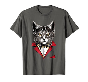 Funny Cat Wearing Tuxedo Graphic Cats Lover Gift T-Shirt