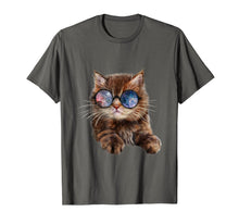 Load image into Gallery viewer, Brown Tabby Kitten in Galaxy Sunglass, Cat, T-Shirt

