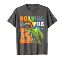 Load image into Gallery viewer, Roaring Pre-K Dinosaur T Rex Back to School Shirt Boys
