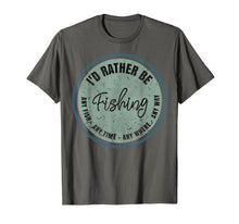 Load image into Gallery viewer, I&#39;d Rather Be Fishing T-shirt Retro Distressed Gift Tshirt
