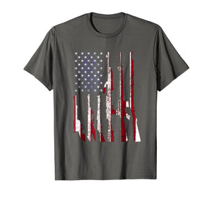 Gun 4th of July American T-shirt USA Pride Flag Funny Gift