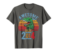 Load image into Gallery viewer, Awesome since 2014 5th Birthday Dinosaur 5 Year Old Tshirt
