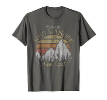 Load image into Gallery viewer, Not All Who Wander Are Lost Gradient Mountain Gold T-Shirt
