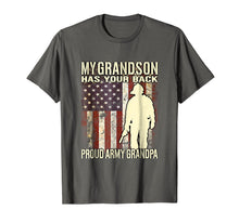 Load image into Gallery viewer, My Grandson Has Your Back Proud Army Grandpa T-Shirt
