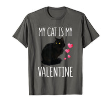 Load image into Gallery viewer, Black Cat Shirt For Valentine's Day My Cat Is My Valentine T-Shirt-1275898
