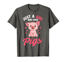 Load image into Gallery viewer, Just A Girl Who Loves Pigs Hog Lover Cute Farmer Gift Girls T-Shirt-451978
