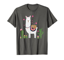 Load image into Gallery viewer, Sloth Riding Llama Heart Tshirt Funny Valentines Day Gift T-Shirt-818410
