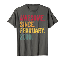 Load image into Gallery viewer, 20 Years Old Awesome Since February 2000 20th Birthday Gift T-Shirt-1129614

