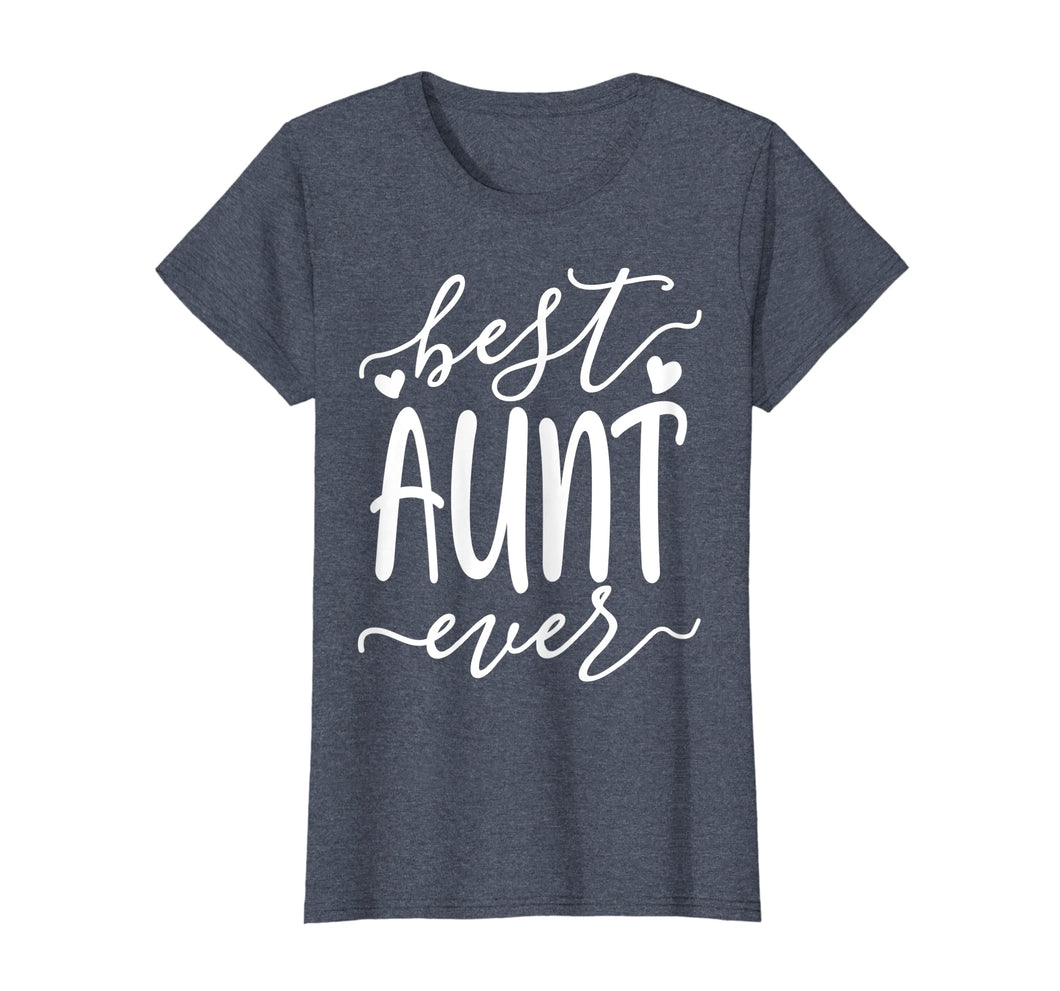 Womens Best Aunt Ever Heart T Shirt Cutest Auntie Mother's Day Gift