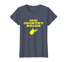 Load image into Gallery viewer, Cue Country Roads Blue and Gold T-shirt
