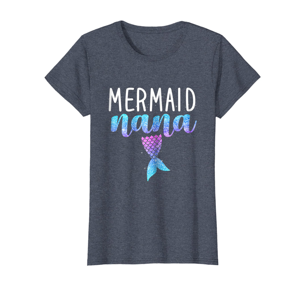 Womens Mermaid Nana Mermaid Birthday Party Shirt Gift for Women