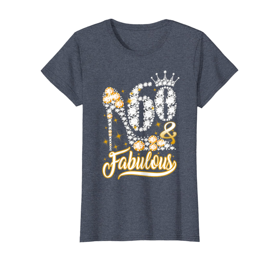 Womens 60 and Fabulous 60th Birthday Diamond T-Shirt Gift for Women
