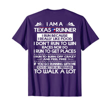 Load image into Gallery viewer, I&#39;m a Texas Runner I Run Because I Really Like Food T-Shirt
