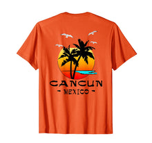 Load image into Gallery viewer, CANCUN MEXICO CARIBBEAN SUNSET PALMS SEAGULLS BEACH SHIRT
