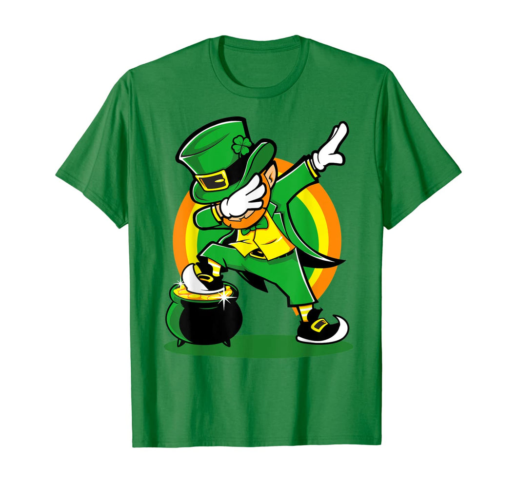 Dabbing Leprechaun Boy, St Patricks Day Shirt Kids Men Women T-Shirt-73035