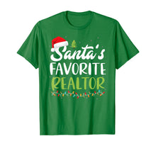 Load image into Gallery viewer, Funny Santa's Favorite Realtor Christmas Santa Hat Light  T-Shirt
