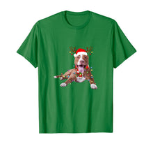 Load image into Gallery viewer, American Pitbull Terrier Reindeer Christmas Lights Funny T-Shirt
