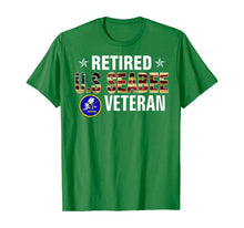 Load image into Gallery viewer, Vintege Retired US Seabee Veteran American Flag Cool Gift T-Shirt
