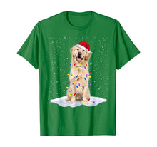 Load image into Gallery viewer, Golden retriever Santa Christmas Tree Lights Xmas Gifts T-Shirt
