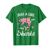 Load image into Gallery viewer, Just A Girl Who Loves Sharks Women Shark Lover Gift T-Shirt

