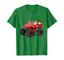 Load image into Gallery viewer, Monster Red Truck With Santa, Christmas Tree, Reindeer T-Shirt
