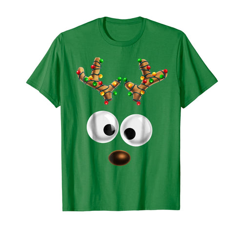 Matching Family Christmas Reindeer Face Shirt for Kids Gift