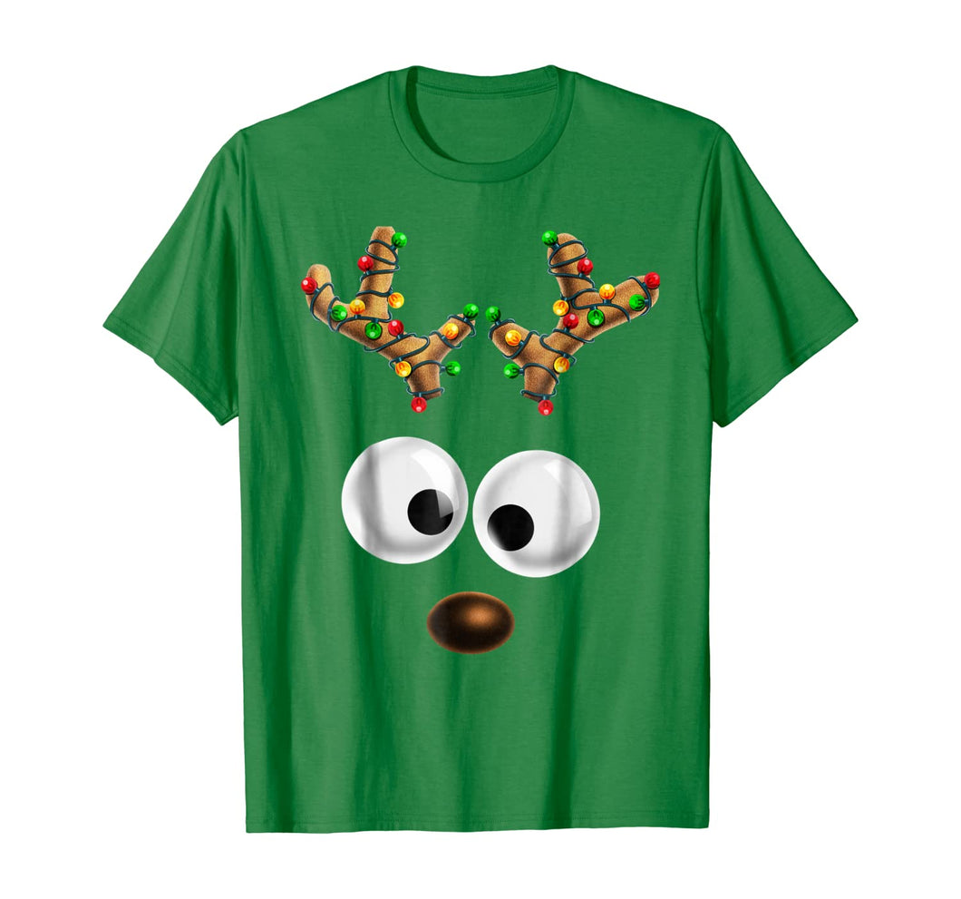 Matching Family Christmas Reindeer Face Shirt for Kids Gift