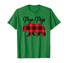 Load image into Gallery viewer, Red Plaid Pop Pop Bear Matching Pajama Family Buffalo Mom T-Shirt

