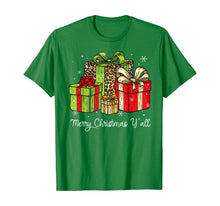 Load image into Gallery viewer, Merry Christmas Y'all Leopard Print Christmas Gift Box Xmas T-Shirt
